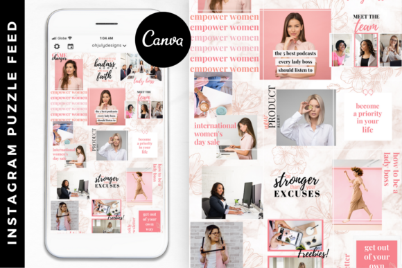 Download Pink Instagram Puzzle Templates Canva - Template Collection