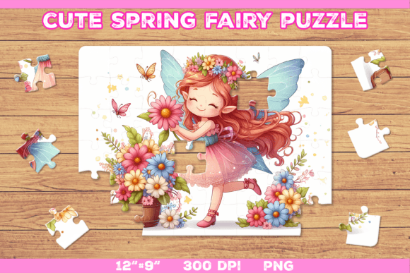 Download Cute Fairy Puzzle Template - Template Collection