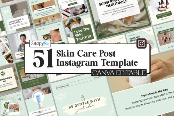 Download Skincare Instagram Canva Templates - Template Collection