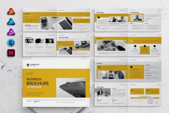 Download Business Brochure Template Landscape - Template Collection
