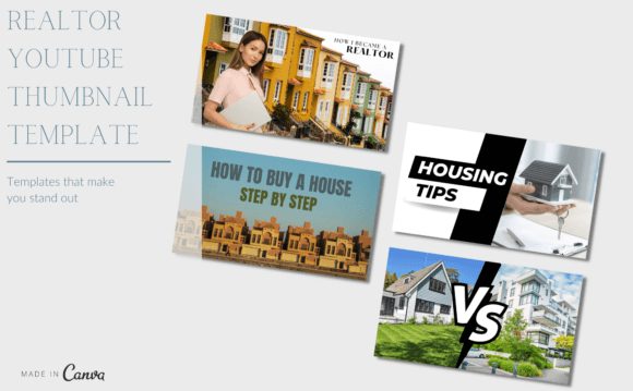 Download Realtor YouTube Thumbnail Template Canva - Template Collection
