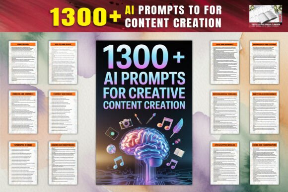 Download 1300+AI Prompts for Creative Content Cr - Creative content Collection