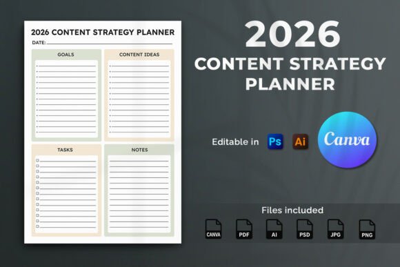 Download 2026 Content Strategy Planner Template - Template Collection