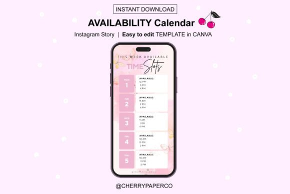 Download Instagram Story Calendar, Canva Template - Template Collection