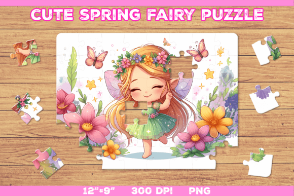 Download Cute Fairy Puzzle Template - Template Collection