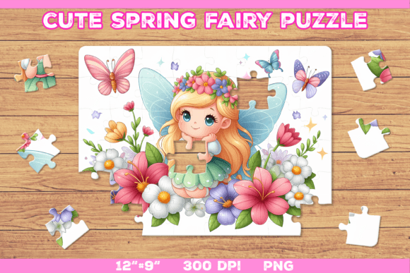Download Cute Fairy Puzzle Template - Template Collection