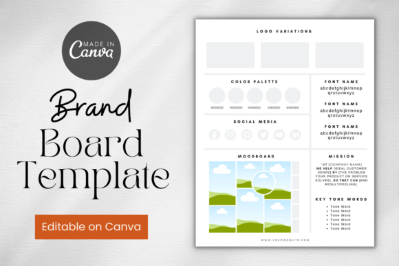 Download Brand Board Canva Template, Branding Kit - Template Collection