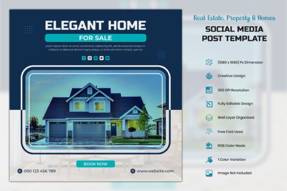 Download Real Estate Social Media Post Template - Template Collection