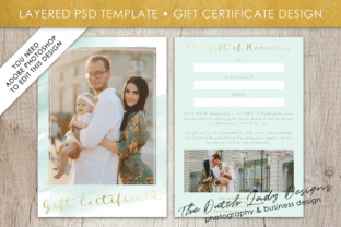 Download Photography Gift Certificate Template - Photo Gift Card - Watercolor Style - Layered .PSD Files - Design #34 - Template Collection