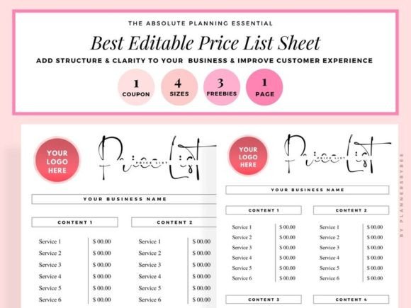 Download PRICE LIST Template Editable Restaurant - Template Collection