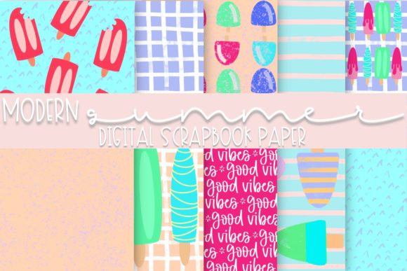 Download Modern Summer Digital Paper - Modern Collection