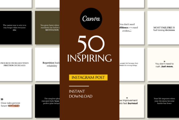 Download POSITIVE 50 INSTAGRAM POST TEMPLATE - Template Collection