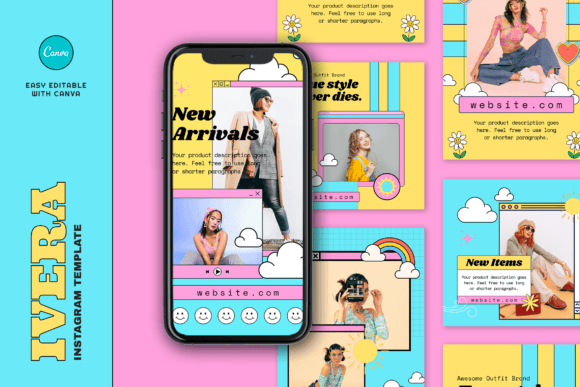 Download Ivera Retro Fashion Instagram Template - Template Collection