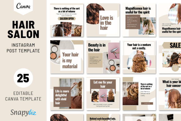 Download Hair Salon Instagram Post Template - Template Collection