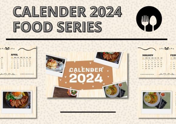 Download 2024 Calender Canva Template Food Series - Template Collection