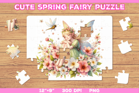 Download Cute Fairy Puzzle Template - Template Collection
