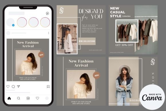 Download 4 Fashion Instagram Feed Templates - Template Collection