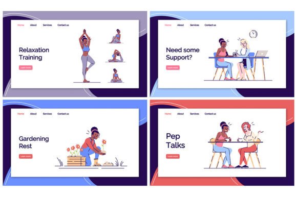 Download Stress Management Landing Page Templates - Template Collection