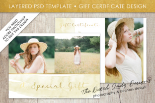 Download Photography Gift Certificate Template - Photo Gift Card - Watercolor Style - Layered .PSD Files - Design #30 - Template Collection