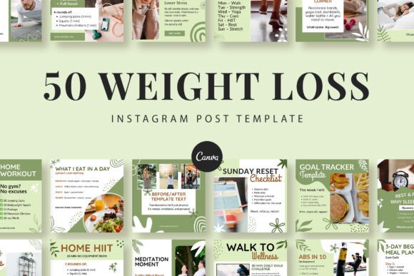 Download Weight Loss Instagram Canva Templates - Template Collection