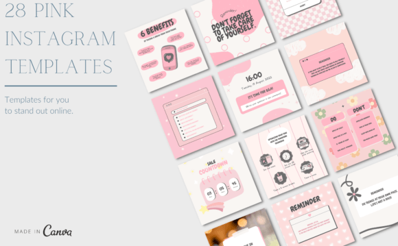 Download Pink Instagram Canva Templates - Template Collection
