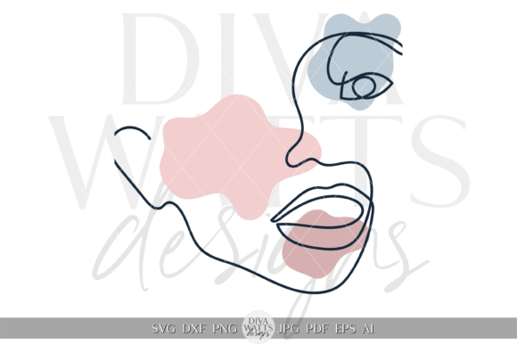 Download Sleek Modern Abstract Face Line Art SVG - Modern Collection