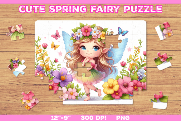 Download Cute Fairy Puzzle Template - Template Collection