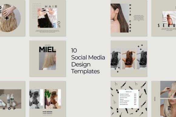 Download Beige Hair Salon Instagram Post Template - Template Collection
