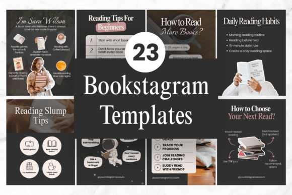 Download Bookstagram Instagram Canva Templates - Template Collection