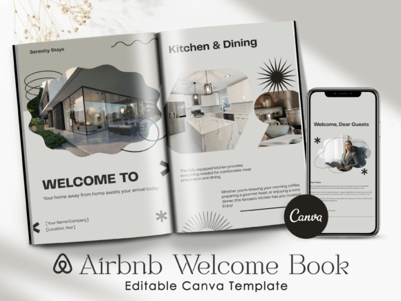 Download Airbnb Welcome Book Canva Template 24 P. - Template Collection