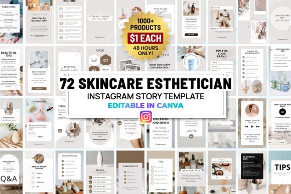 Download Skincare Instagram Canva Story Template - Template Collection