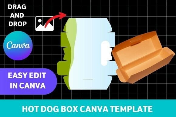 Download Hot Dog Box Canva Template - Template Collection