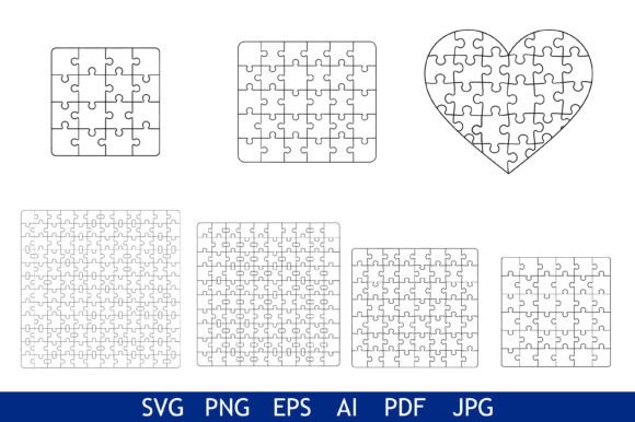 Download Blank Puzzle Template Vector Bundle - Template Collection