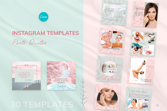 Download Instagram Posts &amp; Quotes, Canva Template - Template Collection