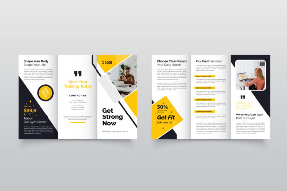 Download Gym Center Trifold Brochure Template - Template Collection