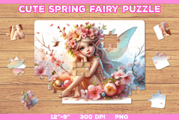 Download Cute Fairy Puzzle Template - Template Collection