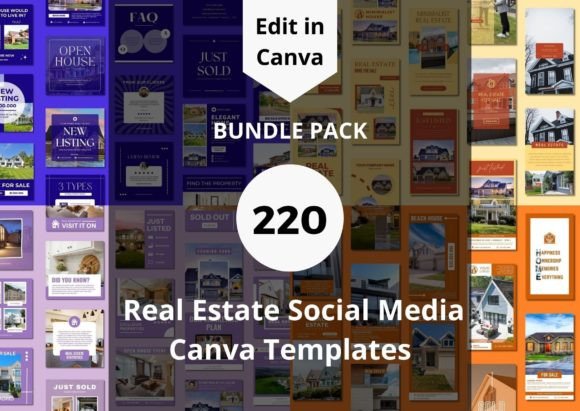Download 220 Real Estate Social Media Templates - Template Collection