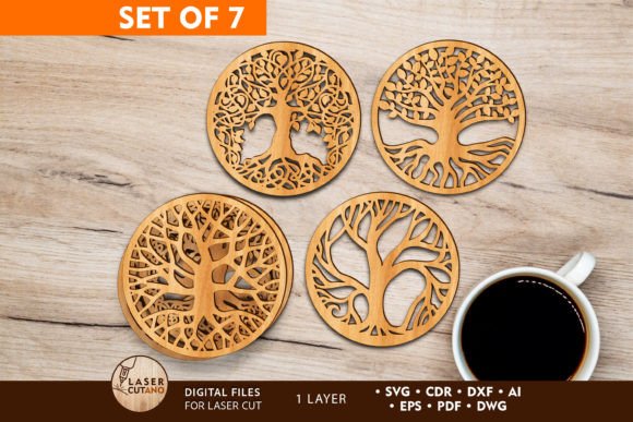 Download Tree of Life Coasters Bundle Templates - Template Collection