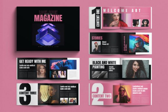 Download Lookbook Magazine Template Landscape - Template Collection