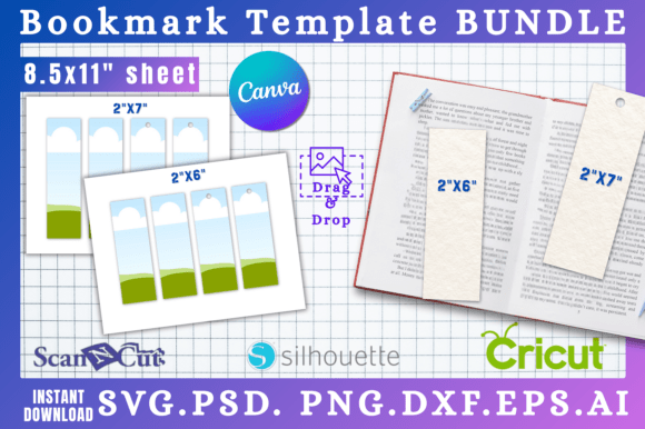 Download Bookmark SVG &amp; Canva Templates - Template Collection