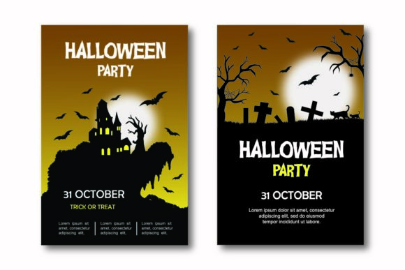 Download Halloween Party Template Leaflet Vector - Template Collection
