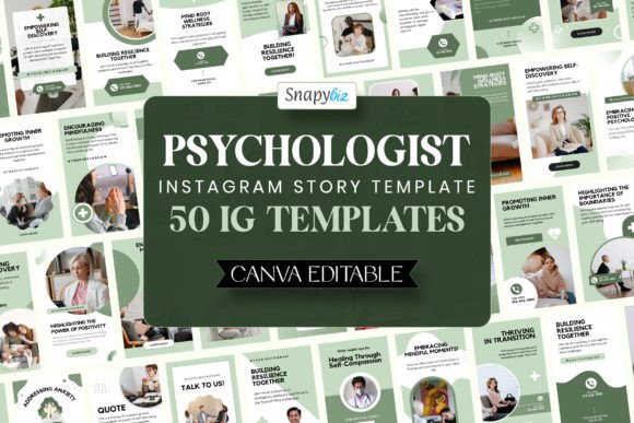 Download Psychologist IG Canva Story Templates - Template Collection