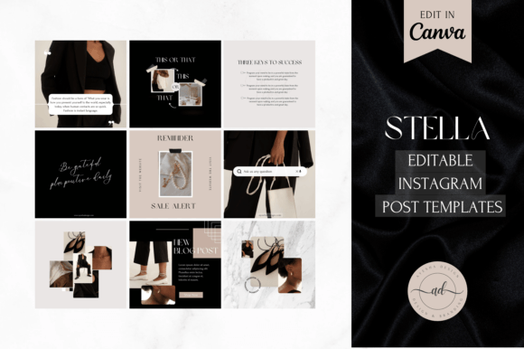 Download Black Luxury Instagram Post Templates - Template Collection