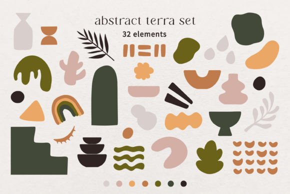 Download Modern Abstract Terra Shapes Clip Art - Modern Collection