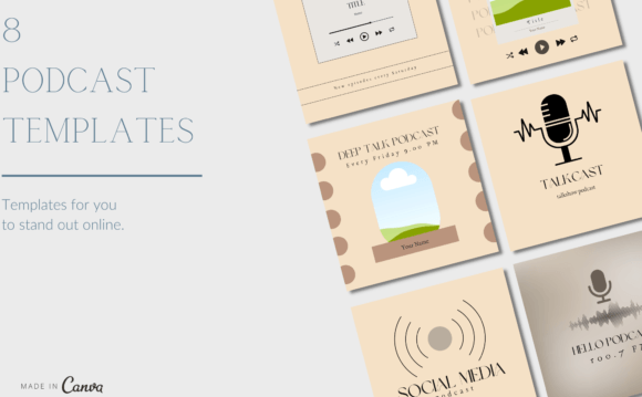 Download 8 Podcast Instagram Post Templates - Template Collection