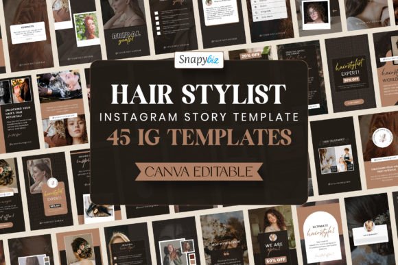 Download Hair Stylist IG Canva Story Templates - Template Collection