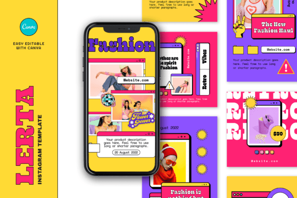 Download Lerta Retro Fashion Instagram Template - Template Collection