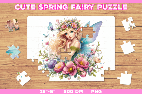 Download Cute Fairy Puzzle Template - Template Collection