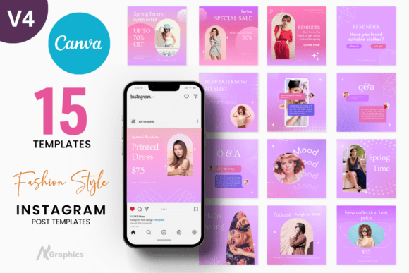Download 15 Dark Fashion Instagram Post Templates - Template Collection