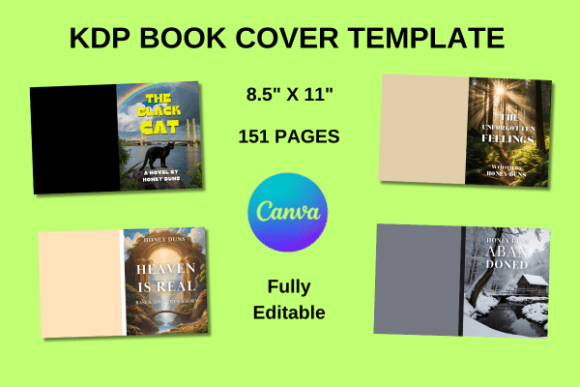 Download KDP Book Cover Template Editable Canva - Template Collection